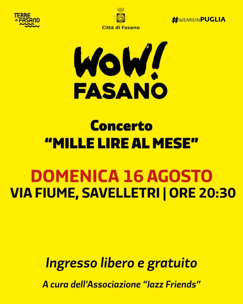 Wow Fasano 26 16 Agosto