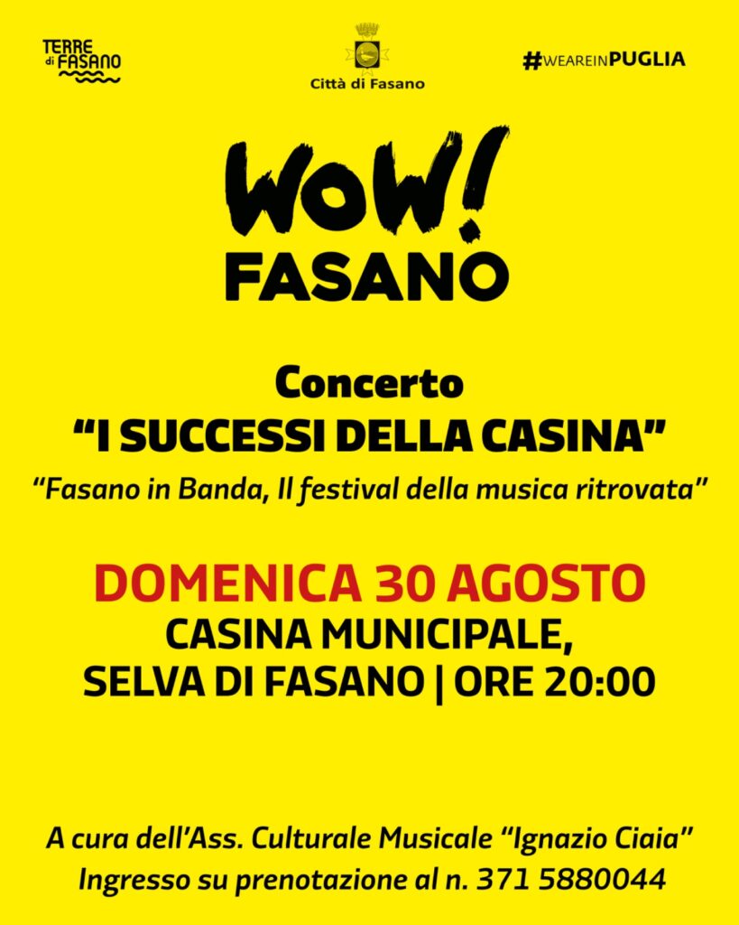 Wow Fasano 26 30 Agosto