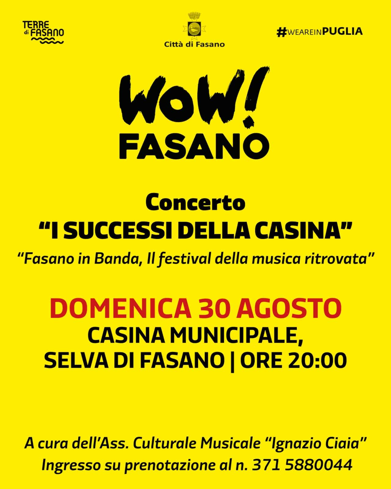 Wow Fasano 26 30 Agosto